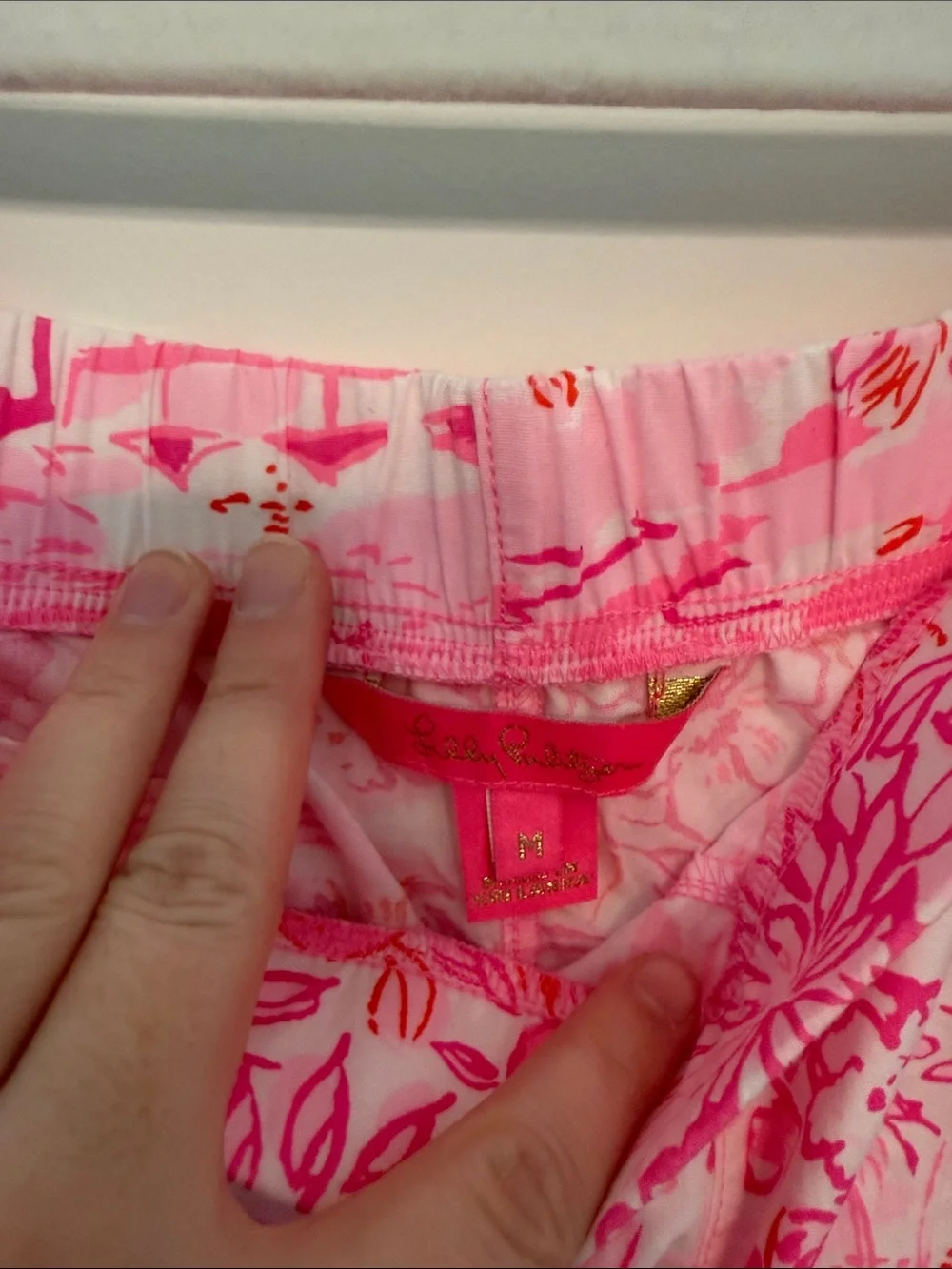 Lilly Pulitzer Pink & White Floral Bermuda Shorts